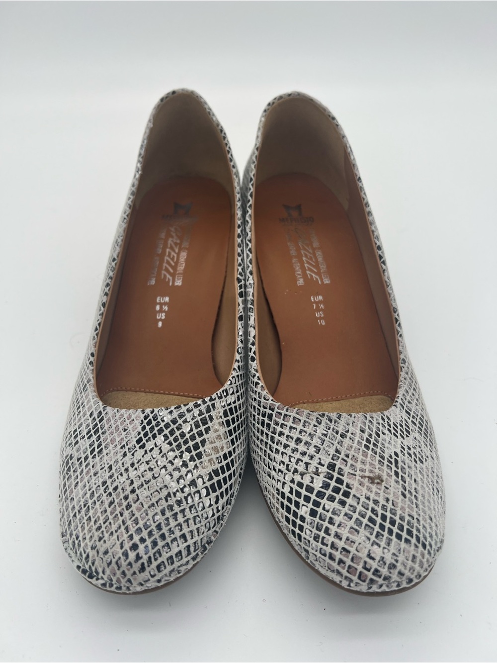 Mephisto Women's Snake-Print Ballet Flats - Neutral size 10